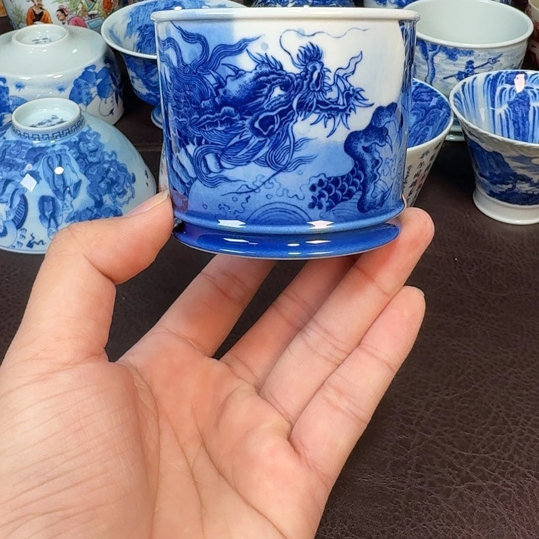 和***雕现代景德镇陶瓷杯