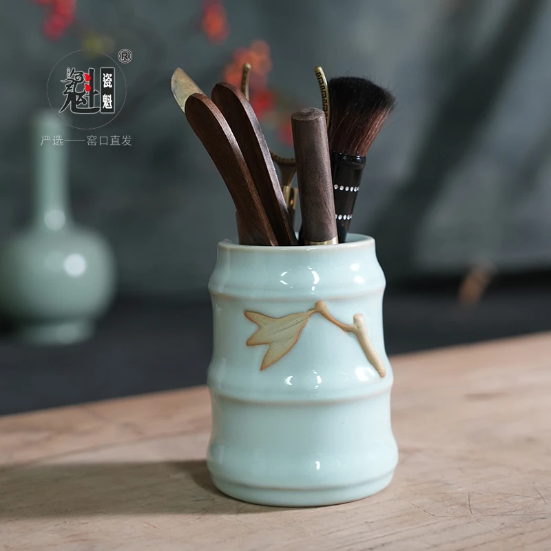 好客瓷魁 茶道六君子 茶筒茶漏茶勺茶夹茶匙茶针 不完美 简包