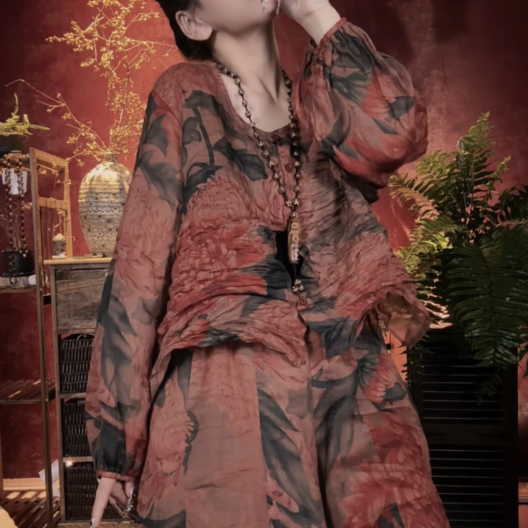 小妖精～苎麻开衫（衣长58胸围130）