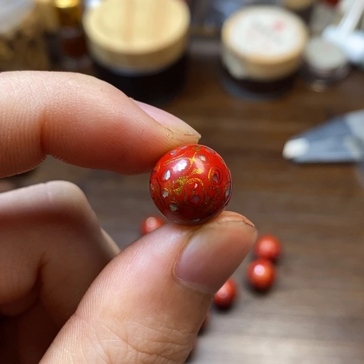大漆工艺品其他红金螺钿12mm