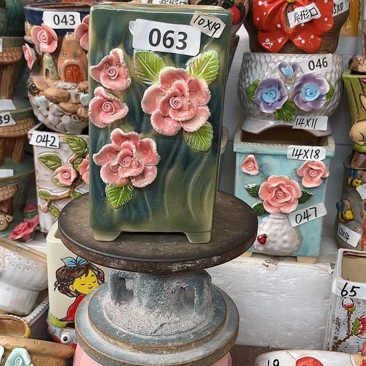 紫砂花盆粗陶材质多肉花盆
