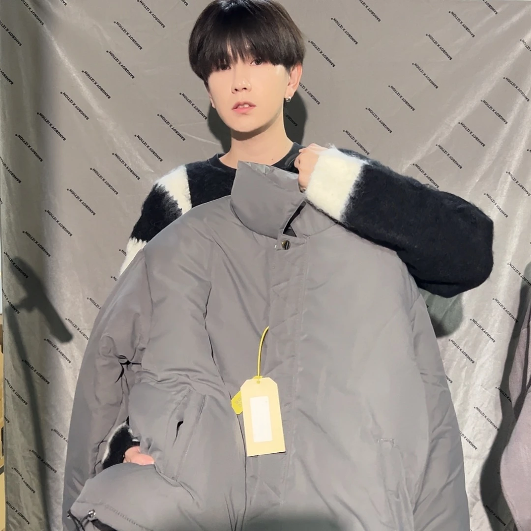 潮流灰色棉衣xl码一件