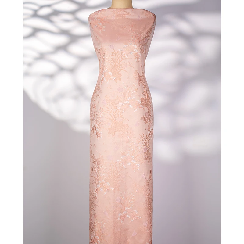 徐永良 03【粉君子】量身定制 桑蚕丝旗袍中国风复古提花