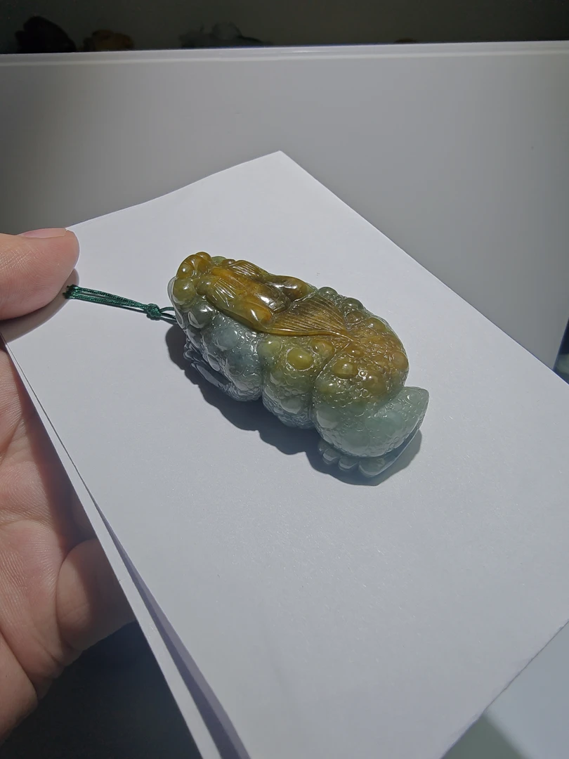 天然翡翠A货金蟾