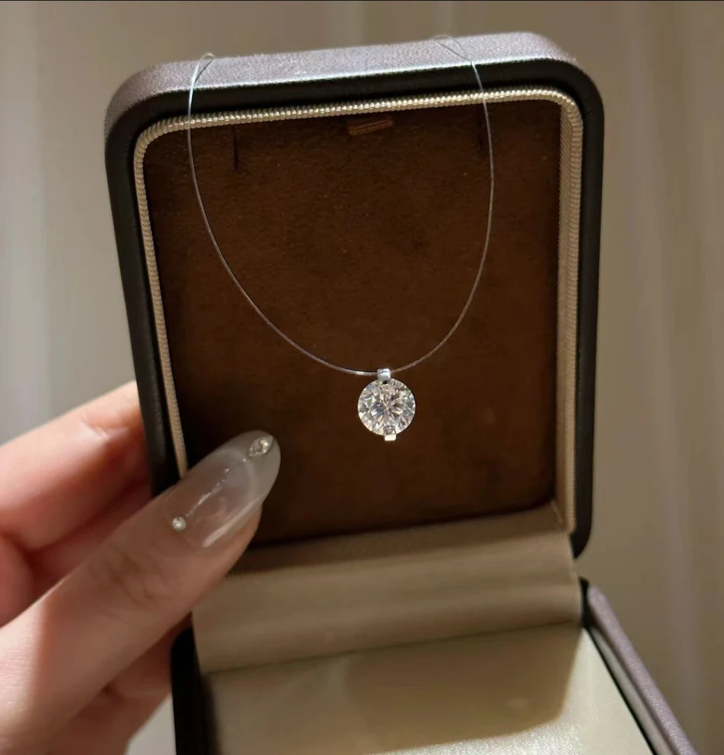 坠链均925银坠链纯银均人鱼之泪明星同款闪耀气质百搭轻奢设计感