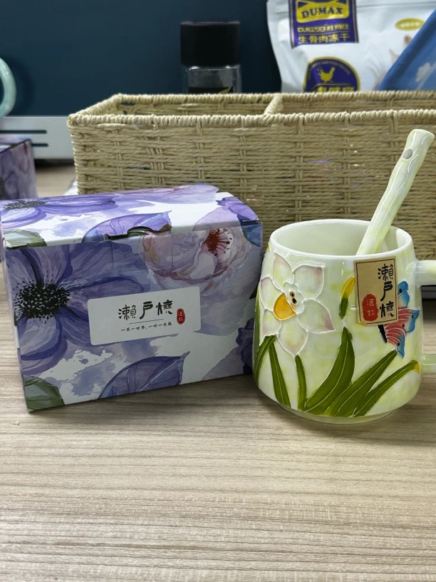 【童童专属】汇林濑户烧大肚杯带勺子礼盒装伴手礼
