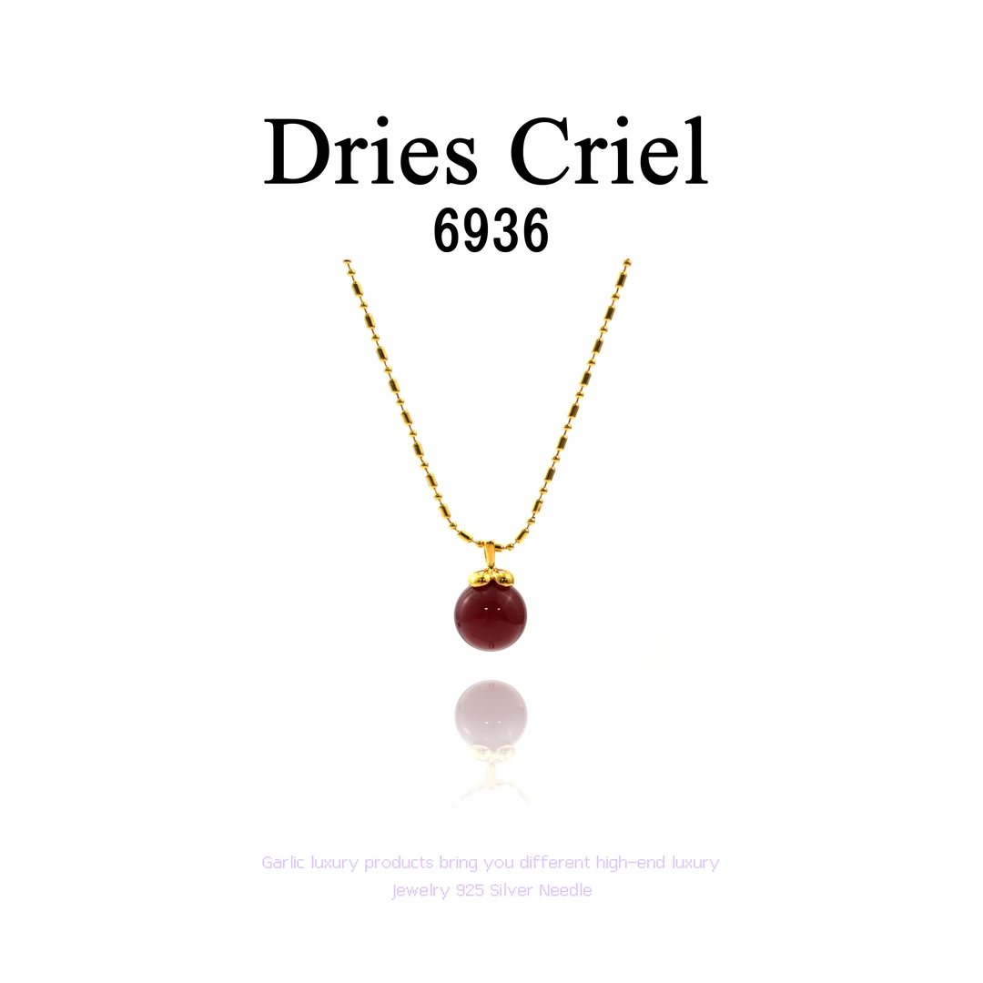 铜合金项链 Dries Criel项链~6936-1红（40+5cm）