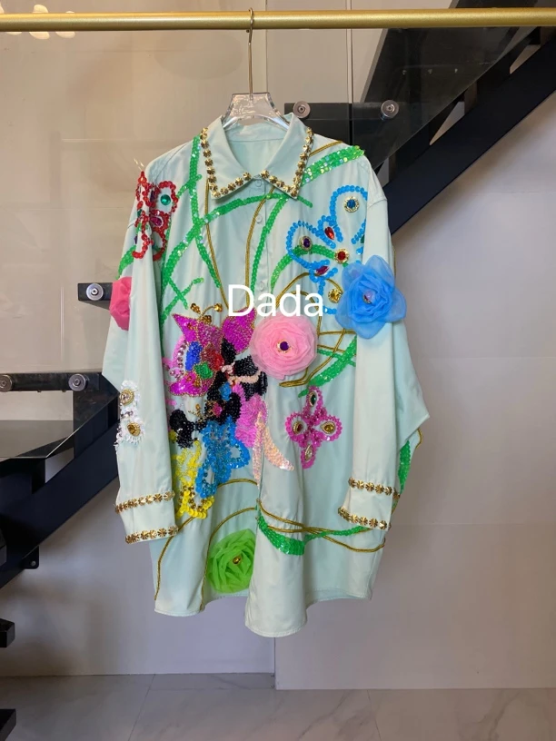 Dada设计款新款重工个性款休闲时尚百搭洋气衬衫C12356