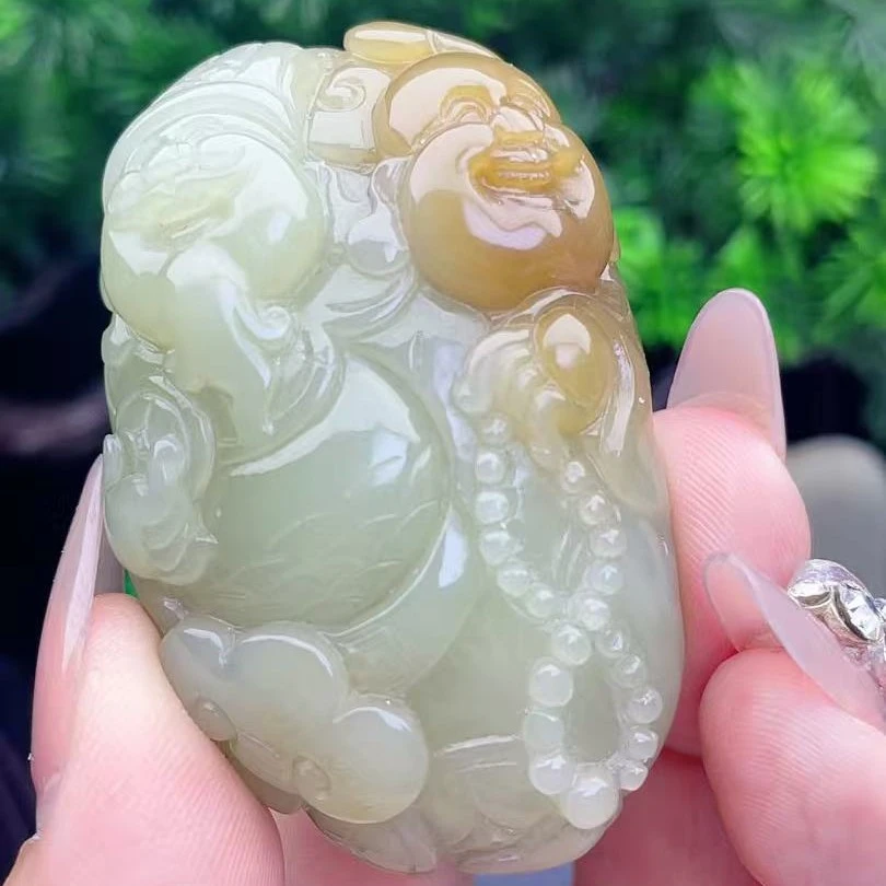 新疆和田玉 人财两旺挂件手把件