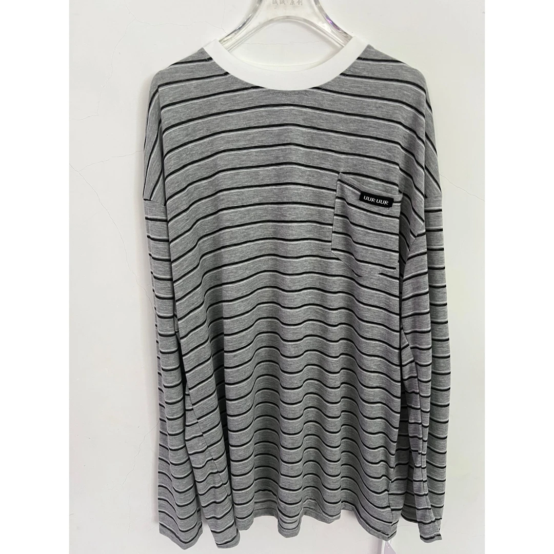 【七七原创】2025时尚百搭潮流设计师新款条纹T恤1002