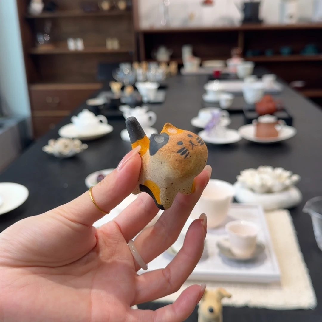 开心小猫 手作摆件茶宠