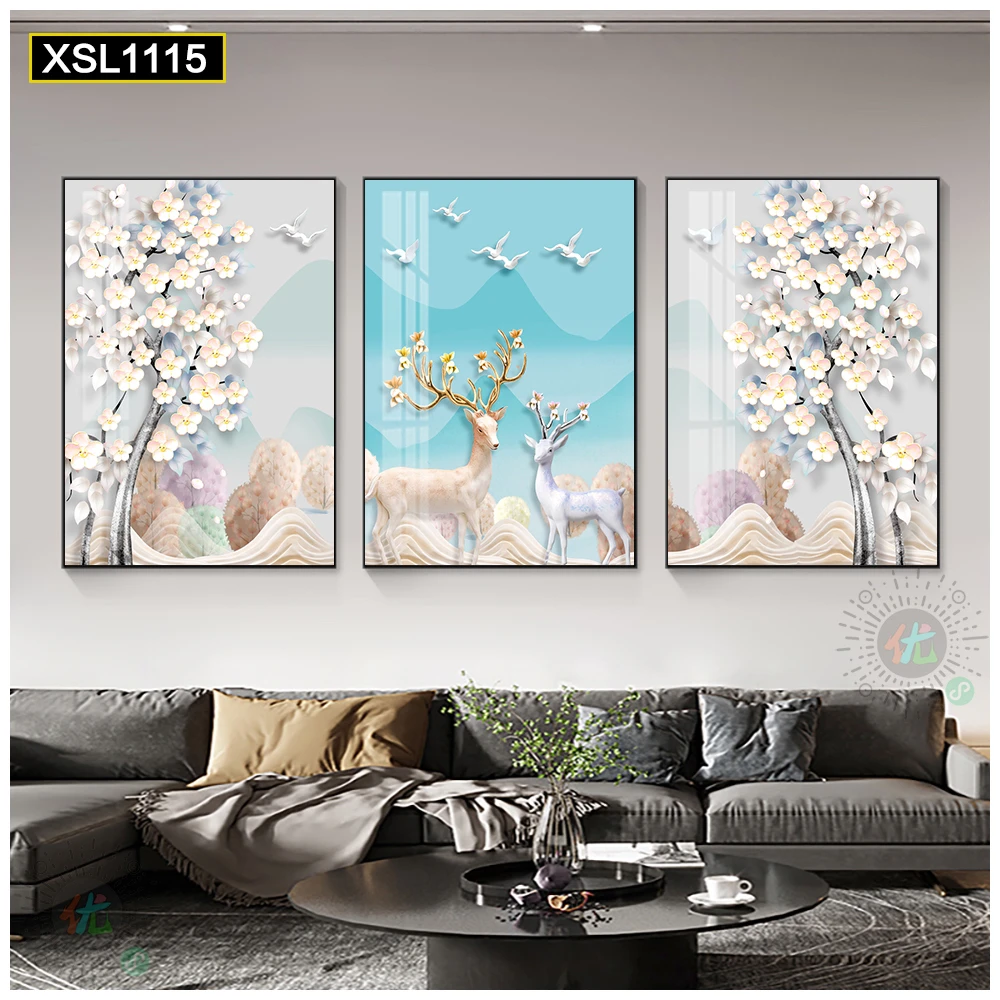 （新疆包邮）XSL36高端客厅背景墙挂画小客厅沙发背景墙装饰画