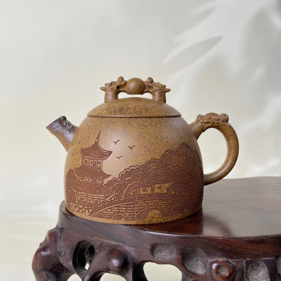 宜兴手工紫砂陶 茶壶GS3776-16