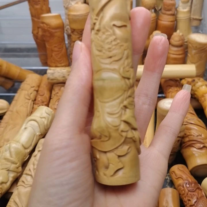 欲***峰香榧木实心竹黄皮钟馗