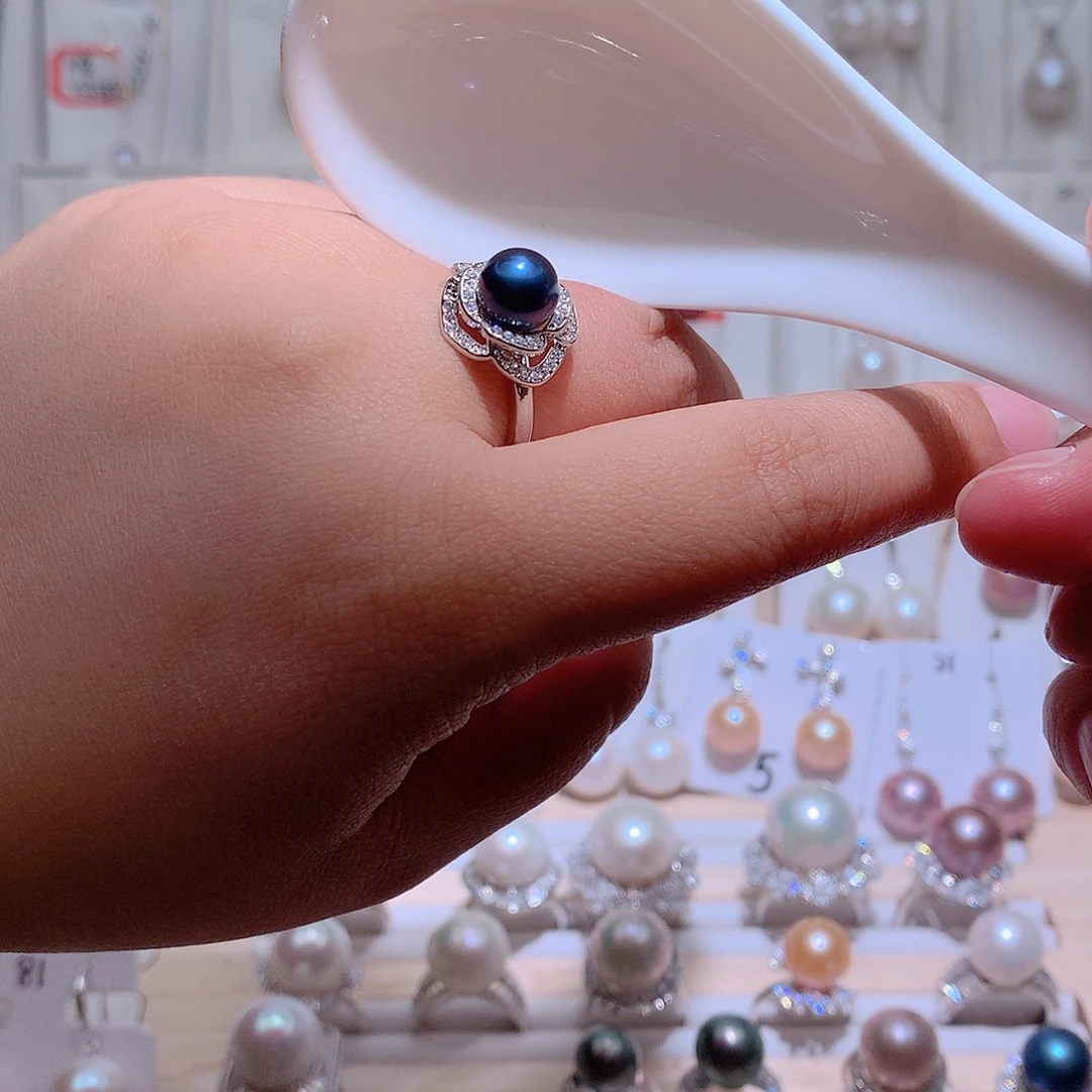 戒指未镶嵌淡水珍珠CC7-8mm