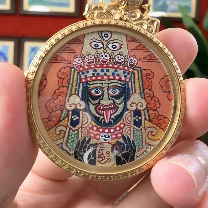 吊坠扎老师-热贡纯手绘-毛毛