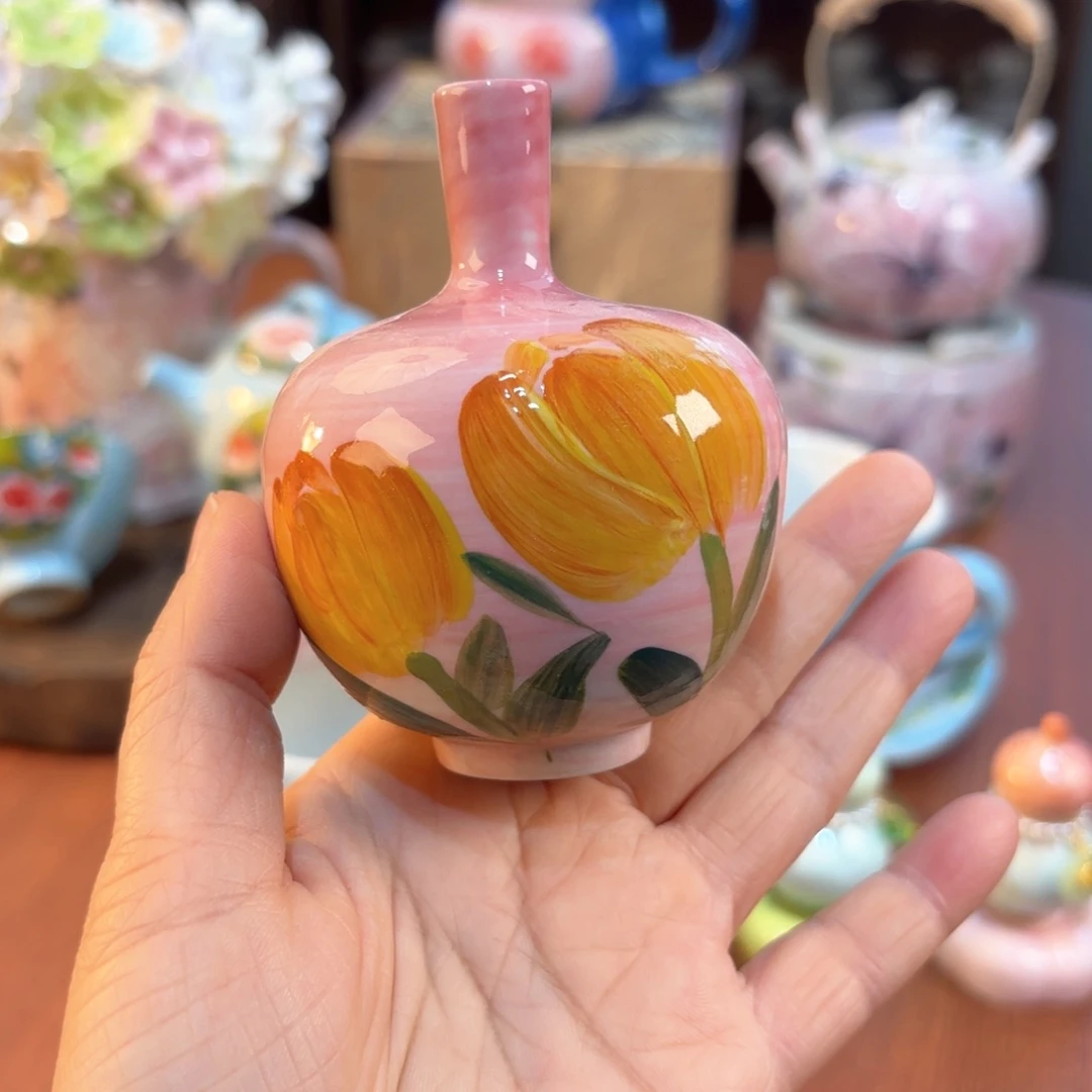 景德镇手绘高温釉下彩陶瓷茶具