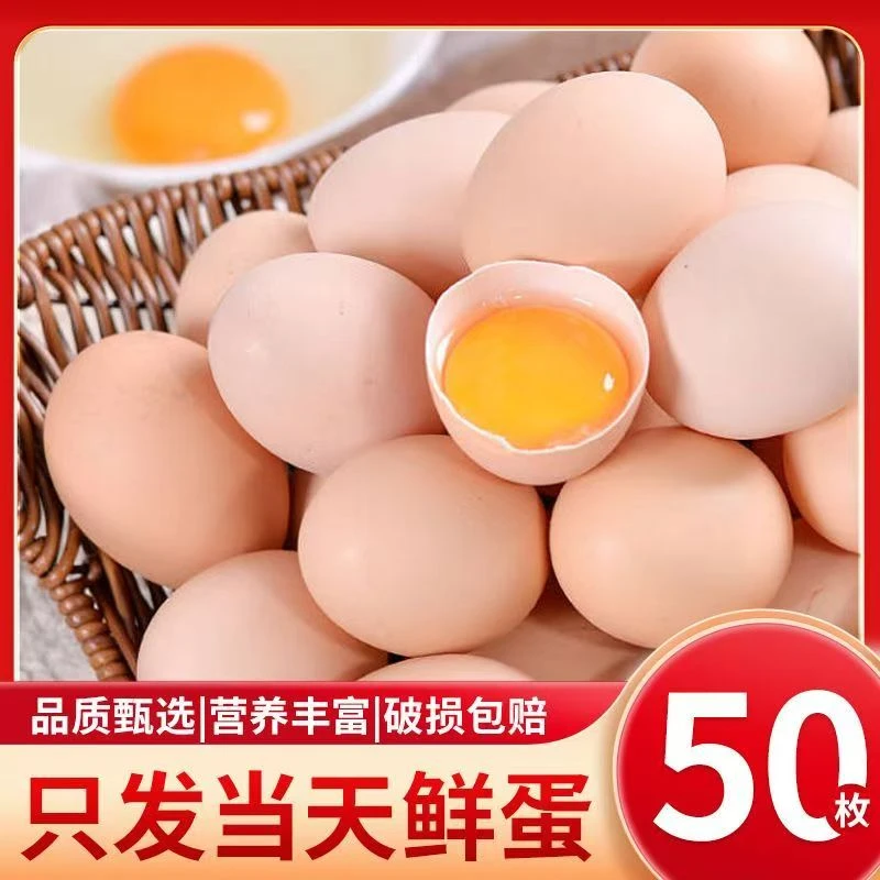 【50枚土鸡蛋】营养土鸡蛋农家山林散养正宗土鸡蛋味美更实惠