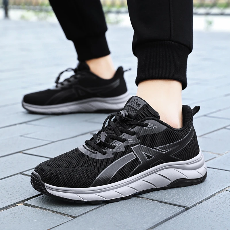 足力健运动鞋闰月鞋爸爸鞋春秋季防滑软底网面中老年健步鞋男鞋