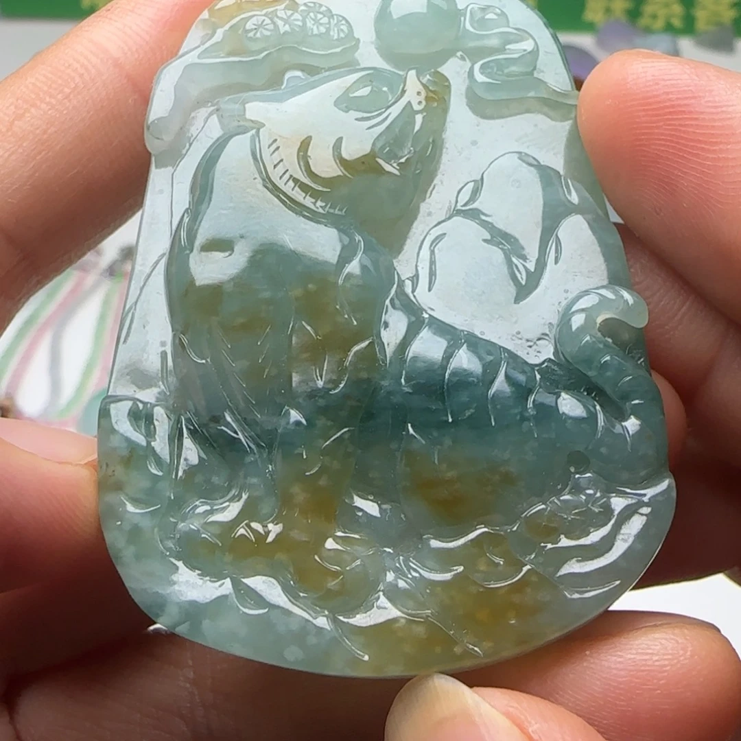 翡翠未镶嵌挂件天然翡翠