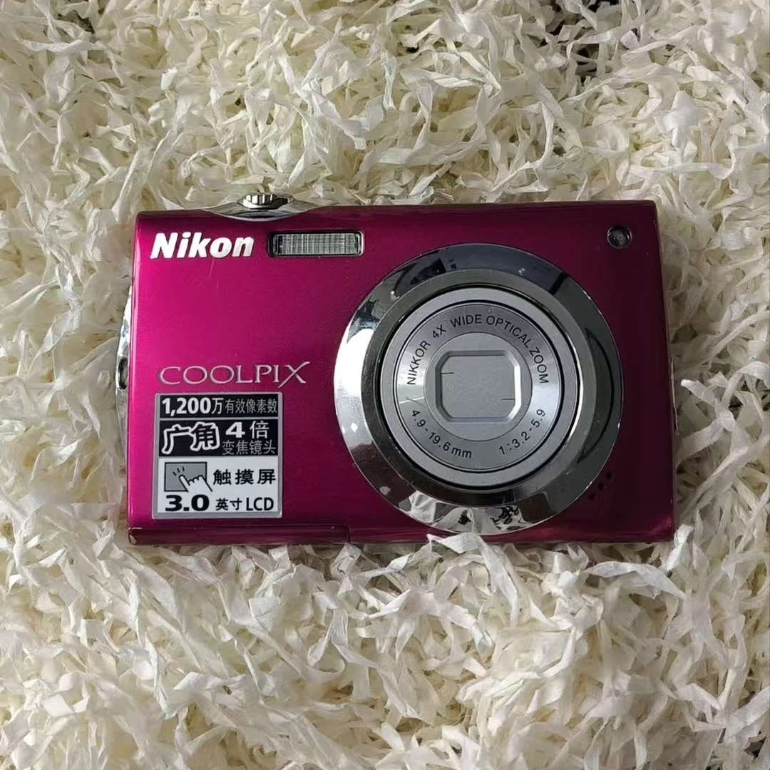 95新 Nikon/尼康 尼康S4000玫红色1200W像素4倍变焦 触摸屏