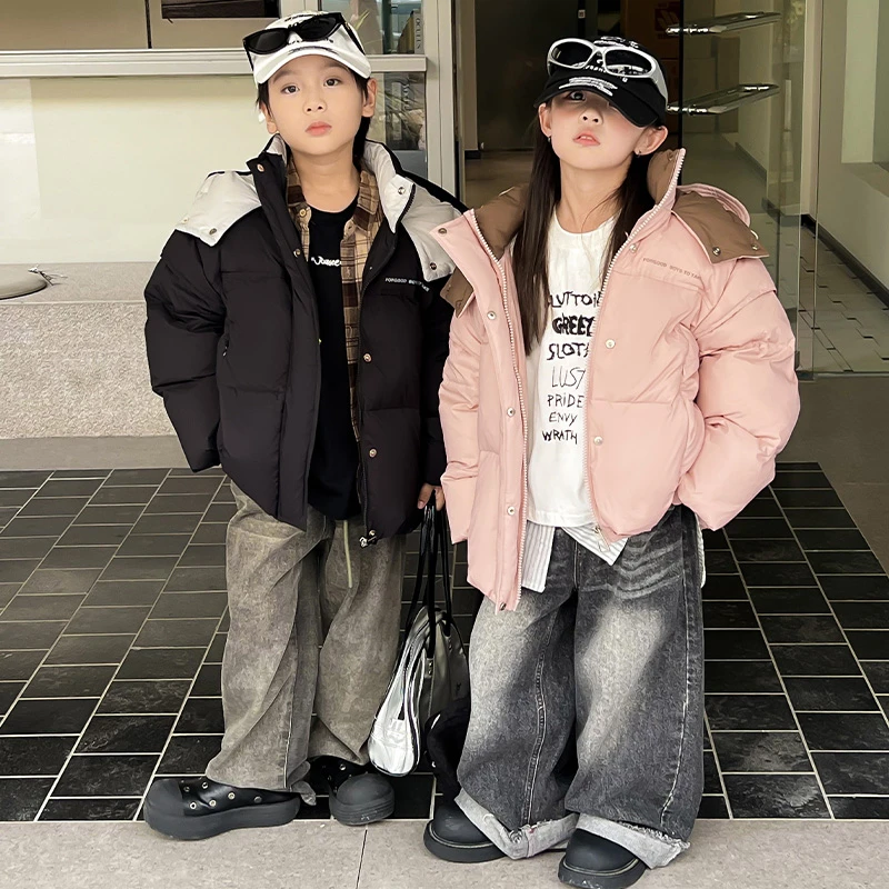 女童羽绒服中长款2024冬季新款儿童韩系保暖加厚中大童装连帽外套