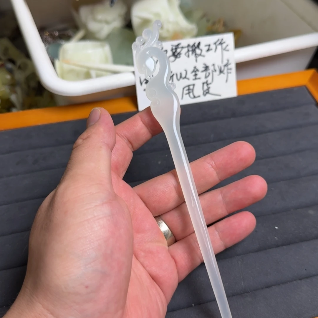未镶嵌蛇纹石玉发饰