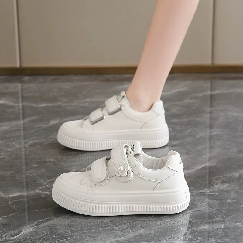 女秋冬百搭时尚舒适系带厚底小白鞋板鞋MXC808