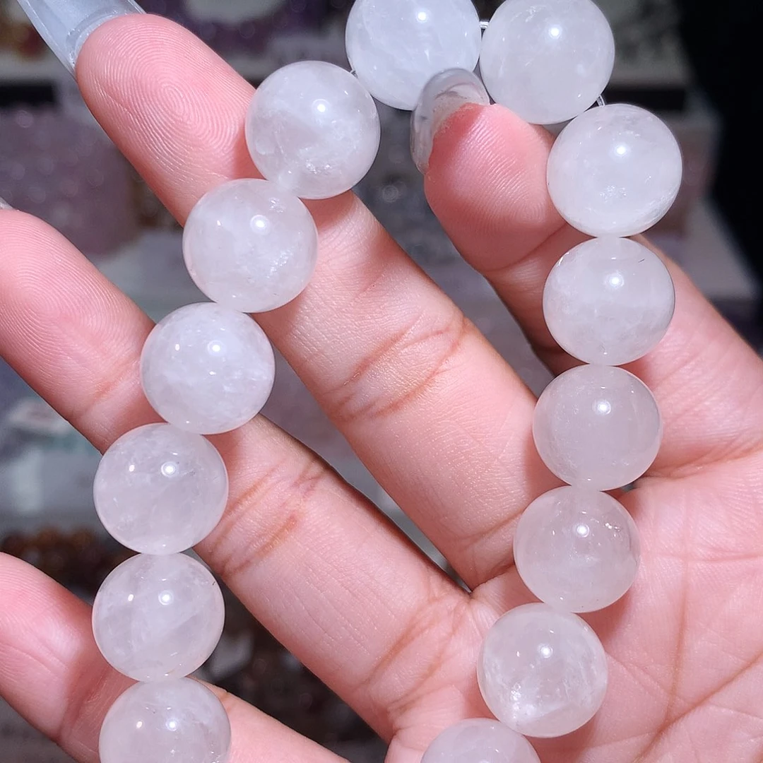 未镶嵌手链水晶净体白幽灵13mm
