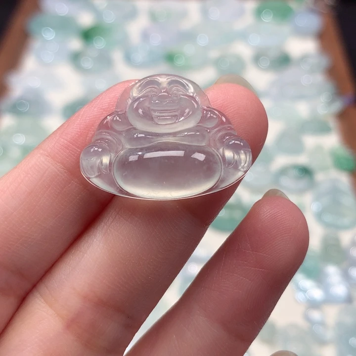翡翠未镶嵌颈饰高冰佛公
