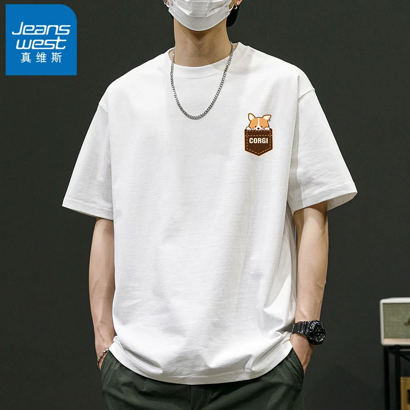 真维斯夏季纯棉短袖t恤男2025新款男士半袖衣服圆领体恤衫上衣服