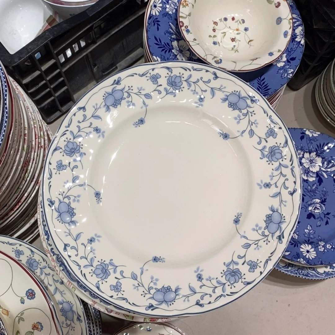 瓷微瑕小蓝莓十寸平盘