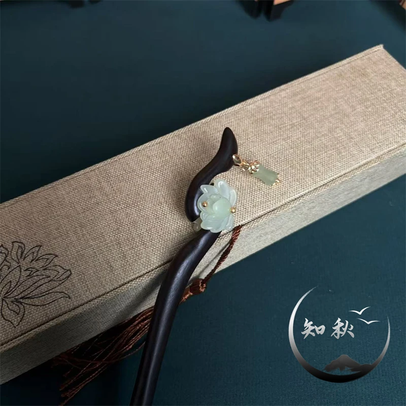 【双面竹节】黑檀木发簪新中式日常盘发头饰簪子女古风配汉服a427