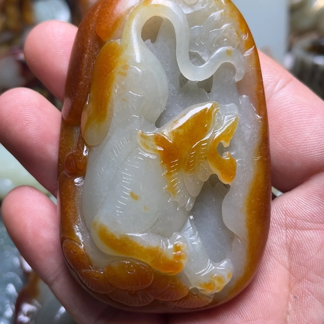 和田玉未镶嵌挂件成*