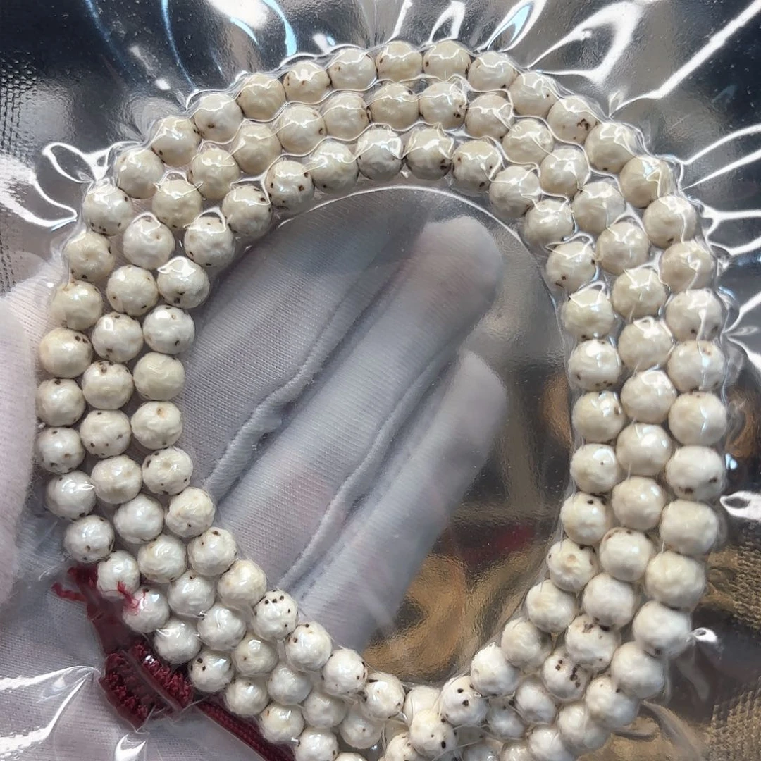 星月菩提吊坠高货牛货金标款骨瓷白6*6手精工烟花无相数星
