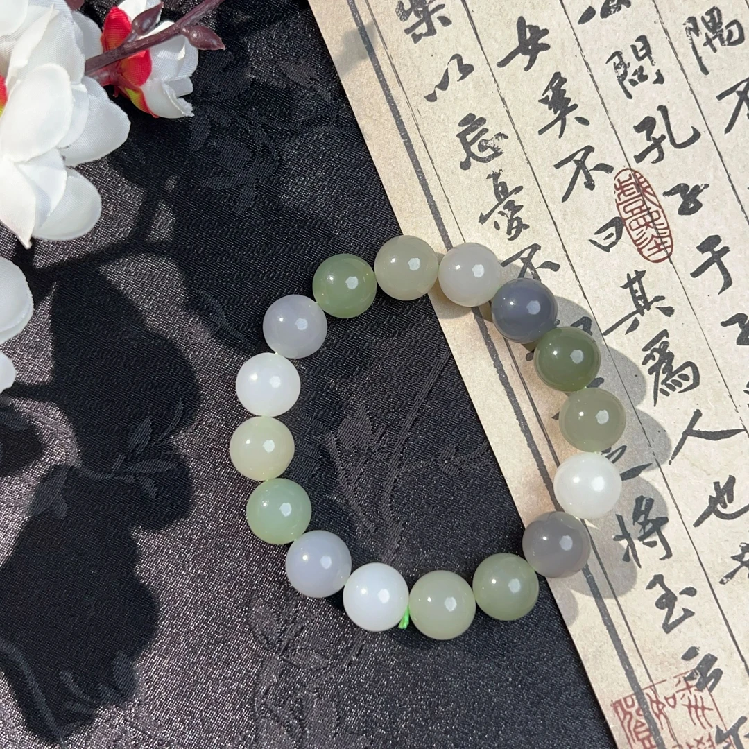 天然和田玉12mm多宝手串(多样性发货)-CY2211