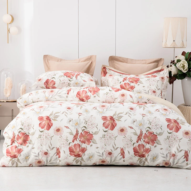 【全棉套件】多喜爱新疆全棉四件套纯棉柔软被套小清新碎花ZB