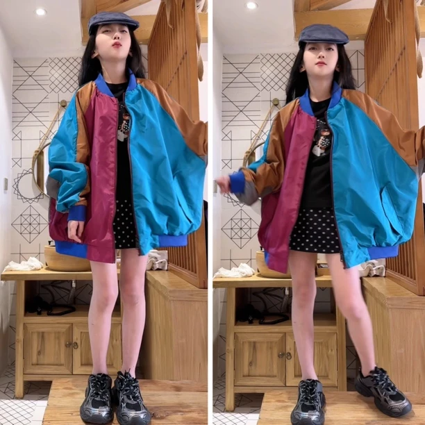 亲子装春秋时尚休闲百搭外套