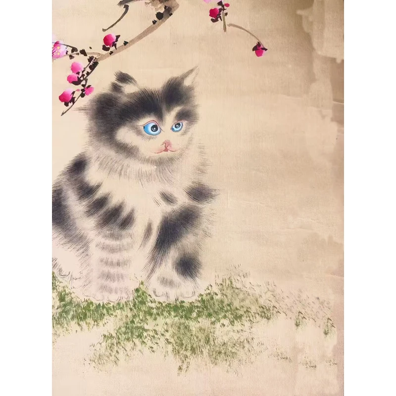 F15 《猫趣图》  26x21cm   纸本镜片