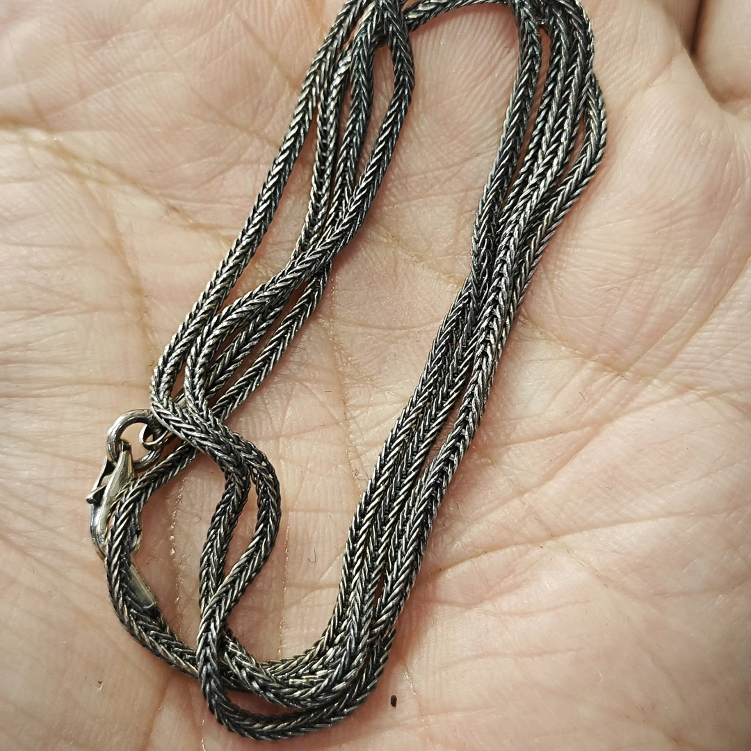 链子925银 S925银项链复古银项链