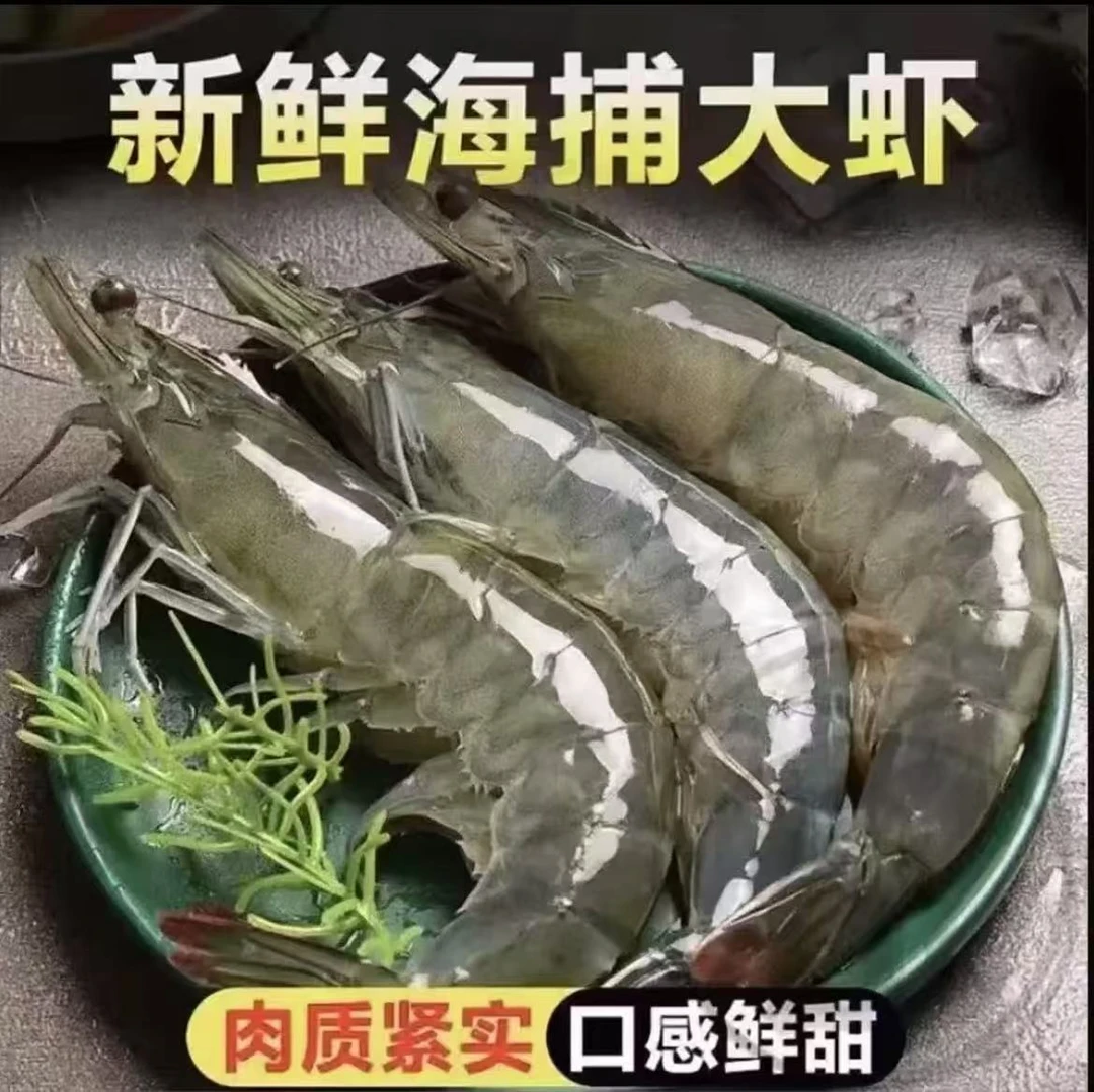 特大号海洋大虾 新鲜活虾锁冻到手5斤 12-15只/斤 顺丰冷链发货