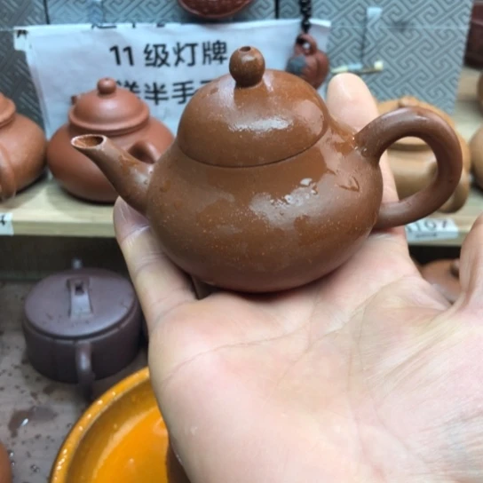 紫砂茶壶将坡泥梨形100豪升左右