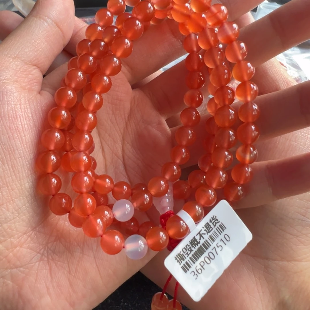 南红玛瑙7510多圈手串6mm未镶嵌