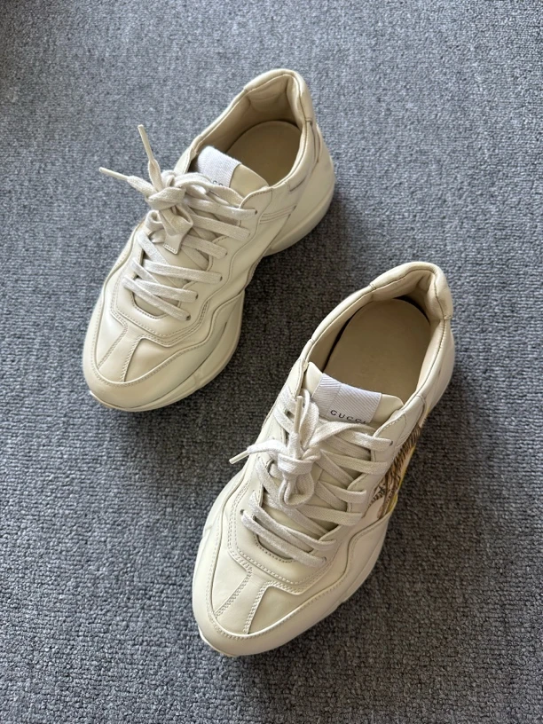 95新 GUCCI/古驰 39码 男士印花老爹鞋