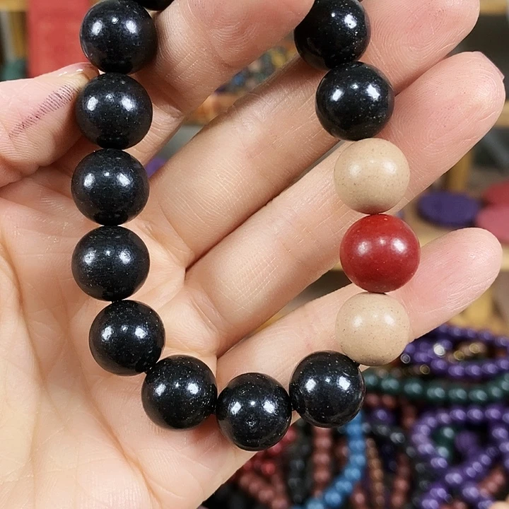 【黑龙涎手串】1.2混合单圈手串微瑕