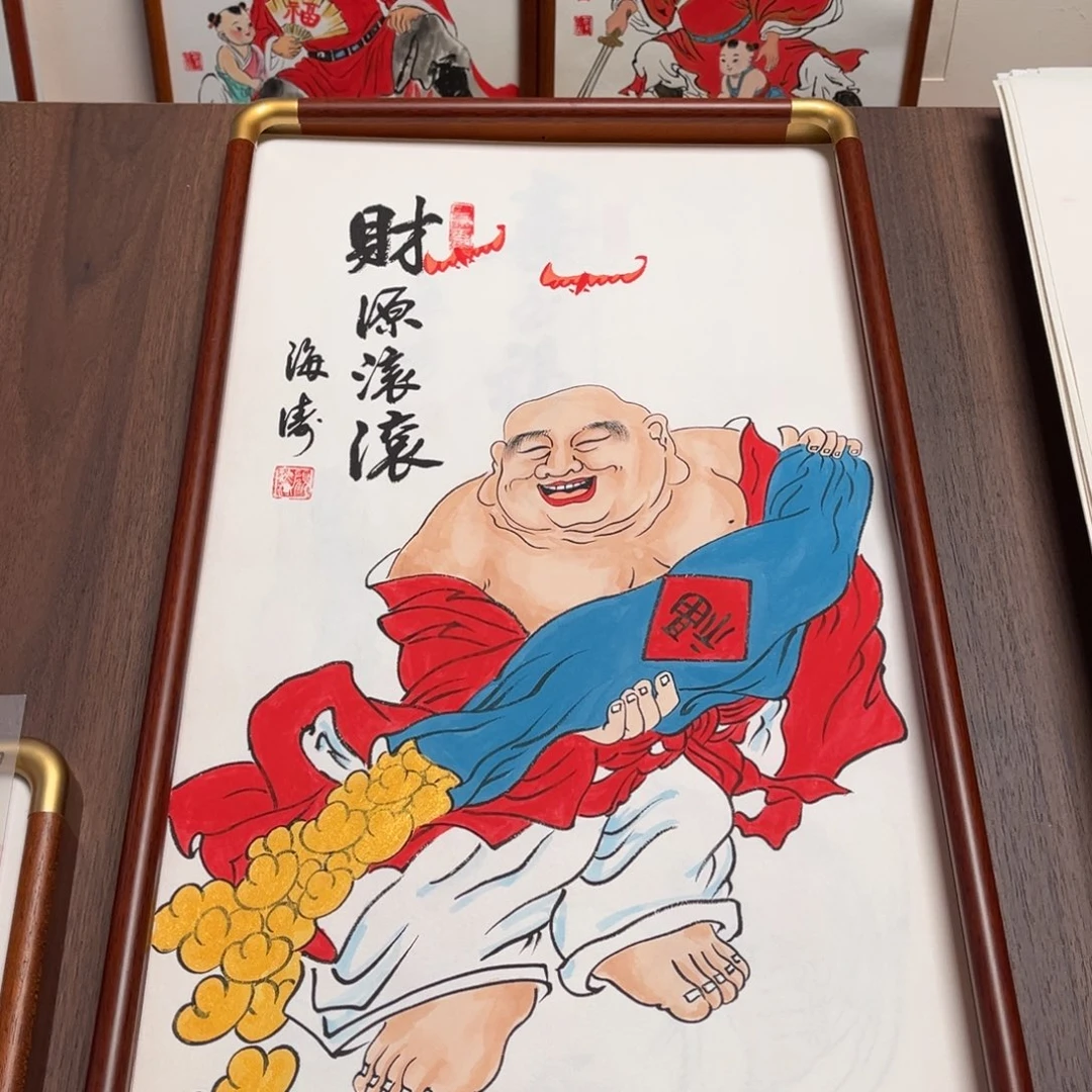 国画纯手绘禅意画作品