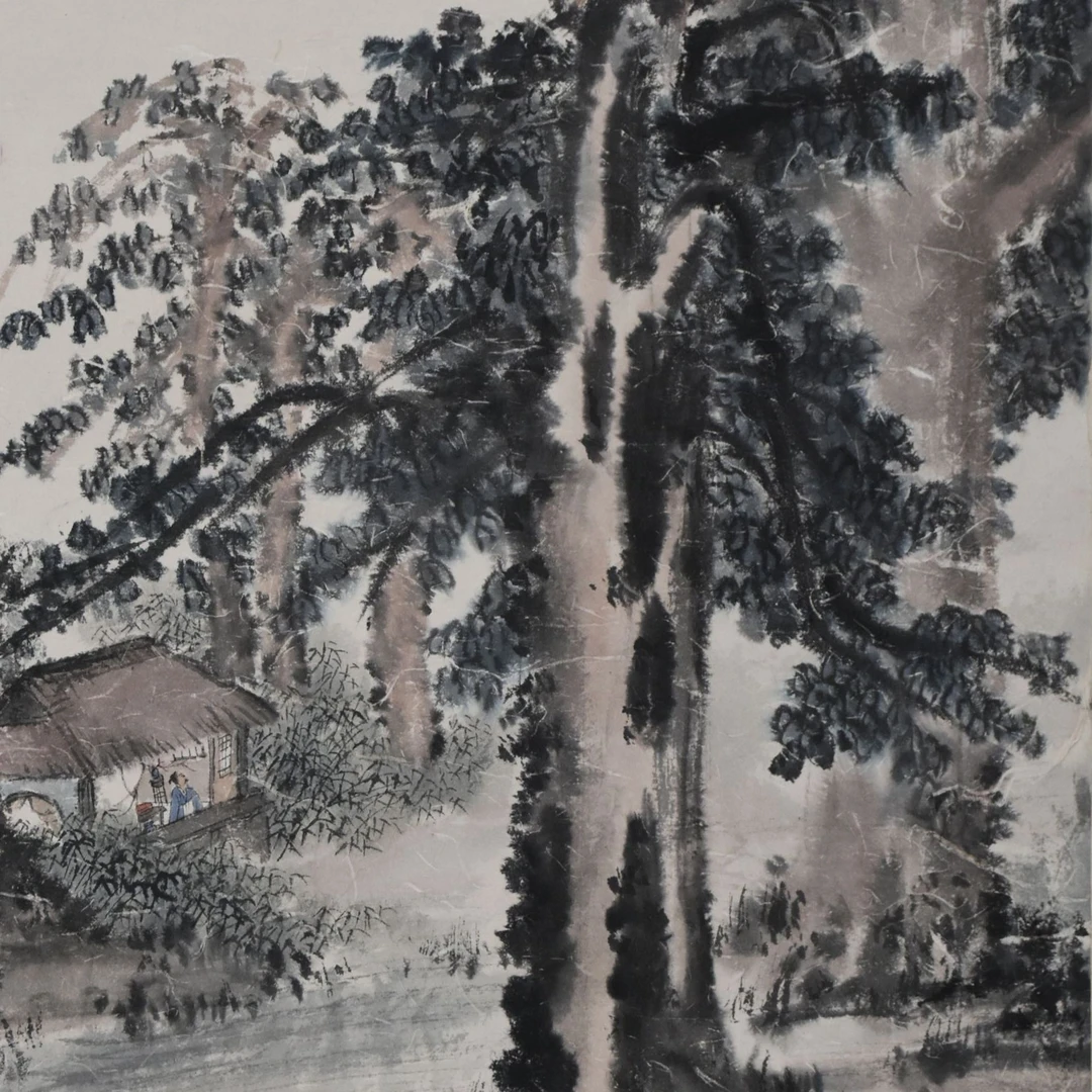 HM8020 瑞麟 大涤草堂图 70×49cm 纸本立轴