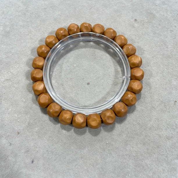 A156 【奶酪】猴头核桃雕刻珠单圈手串