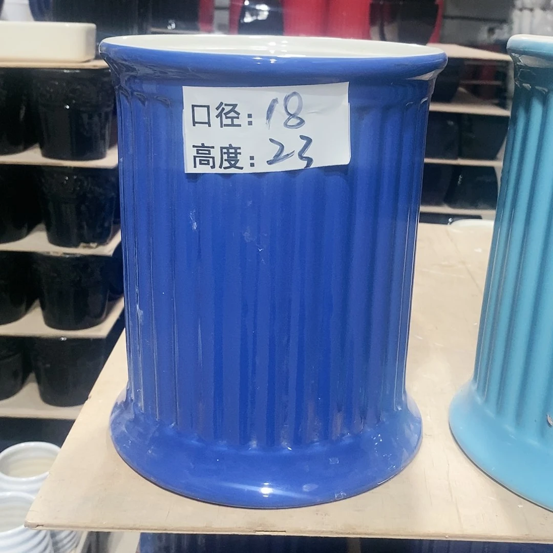 【闪购商品】微瑕花盆-罗马柱18×23-1个宝兰