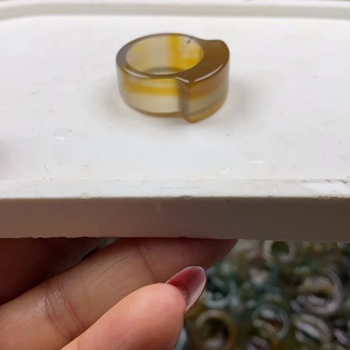 玛瑙/玉髓合金戒指不退不换